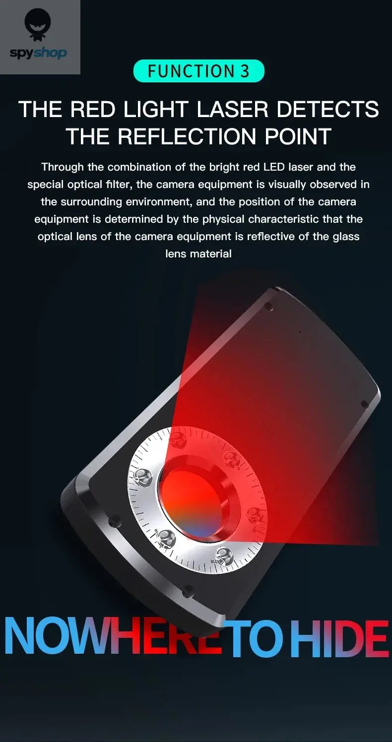 Hidden Camera Detector Anti Spy Gadget Anti-Spy RF Detector Car GPS Camera Finder for Privacy Protection  Wireless Signal Mini Spy-shop.com