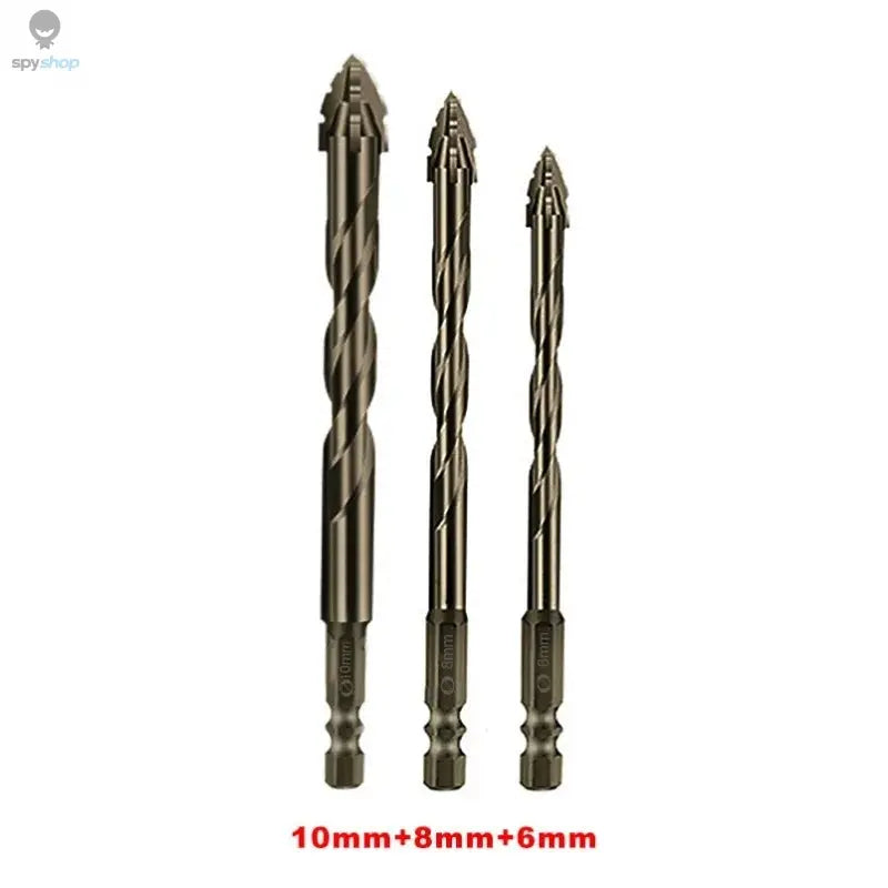 High-Four-edged serrated eccentric drill for dry drilling of ceramic tiles, glass, marble, concrete, stainless steel drill bits Spy-shop.com