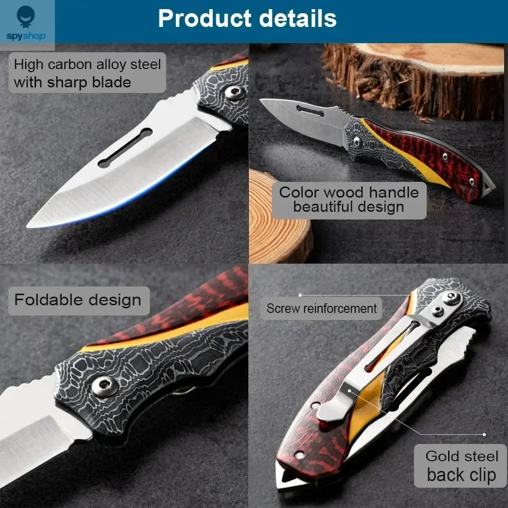 High Hardness Multifunctional Folding Pocket Knife for Household, Outdoor, Hunting, and Fishing 