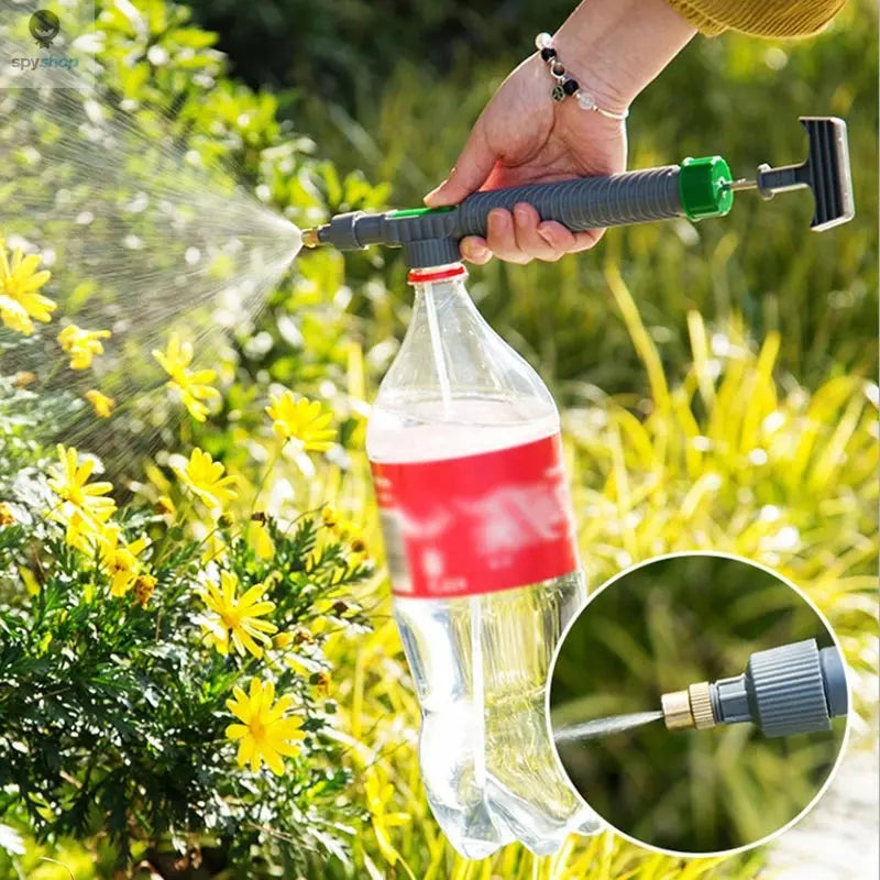 High Pressure Air Pump Manual Sprayer Adjustable Drink Bottle Spray Head Nozzle Garden Watering Tool Sprayer Agriculture Tools Spy-shop.com