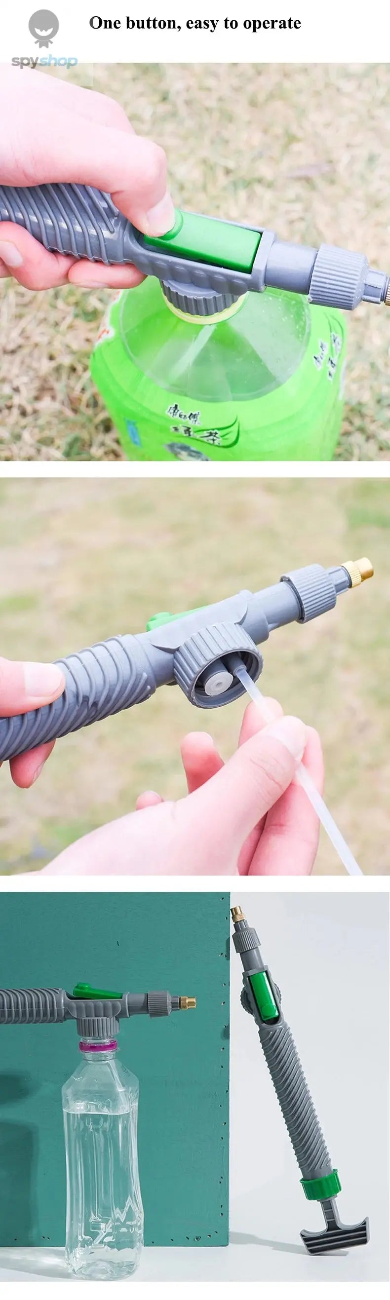 High Pressure Air Pump Manual Sprayer Adjustable Drink Bottle Spray Head Nozzle Garden Watering Tool Sprayer Agriculture Tools Spy-shop.com