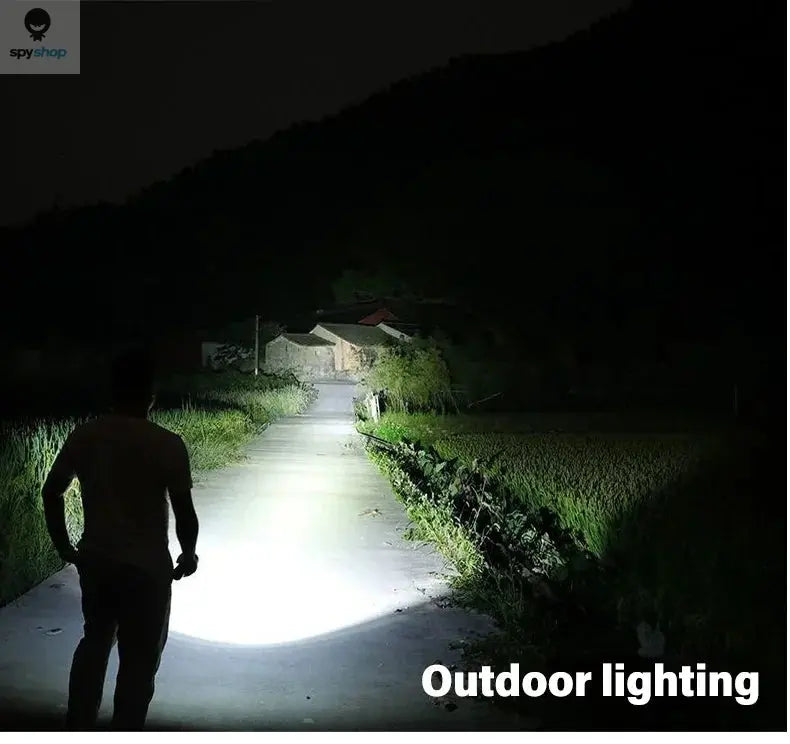 High Strong Power Led Flashlights 2000LM Tactical Torch with Display Light USB Charging Camping Fishing Emergency Zoom Lantern Spy-shop.com