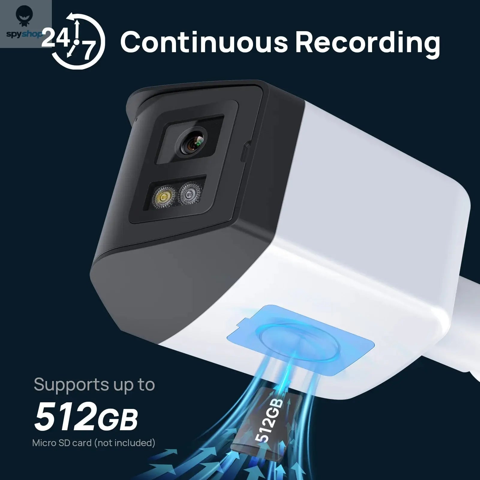 Hikvision Compatible 4K 8MP 170° Panoramic IP Camera  IR&ColorVu 2-way Audio Human Detection SD Card Slot Plug&Play HIK NVR APP Spy-shop.com