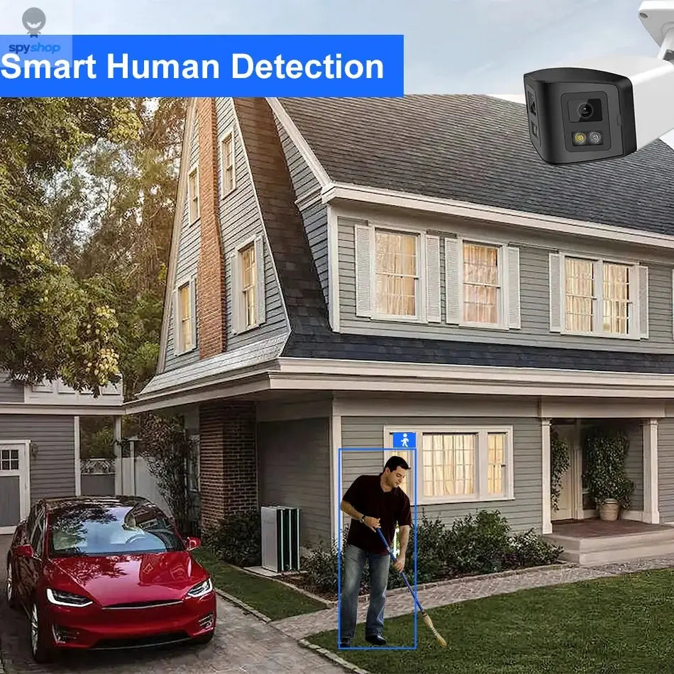 Hikvision Compatible 4K 8MP 170° Panoramic IP Camera  IR&ColorVu 2-way Audio Human Detection SD Card Slot Plug&Play HIK NVR APP Spy-shop.com