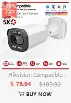 Hikvision Compatible 8MP  5X Zoom PTZ Camera POE Smart Dual Light ColorVu Built-in Mic Speaker CCTV Video Surveillance Camera Spy-shop.com