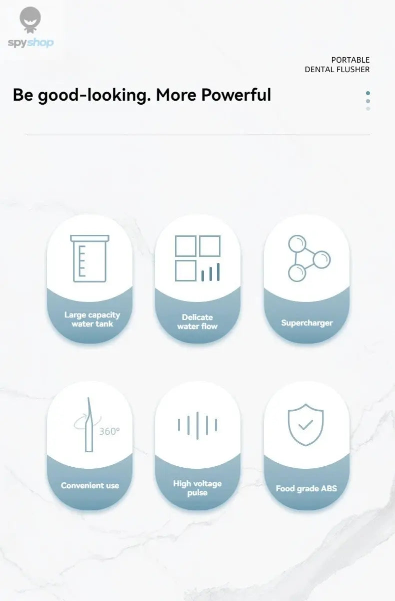 Household High Pressure Oral Irrigator Portable Teeth Clean Water Dental Floss Manual High Pressure Water Toothpick Spy-shop.com