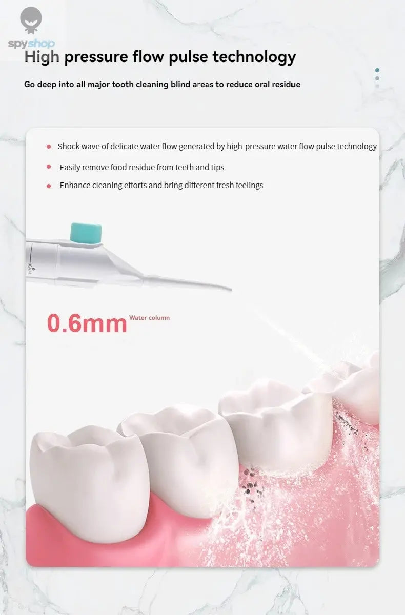 Household High Pressure Oral Irrigator Portable Teeth Clean Water Dental Floss Manual High Pressure Water Toothpick Spy-shop.com