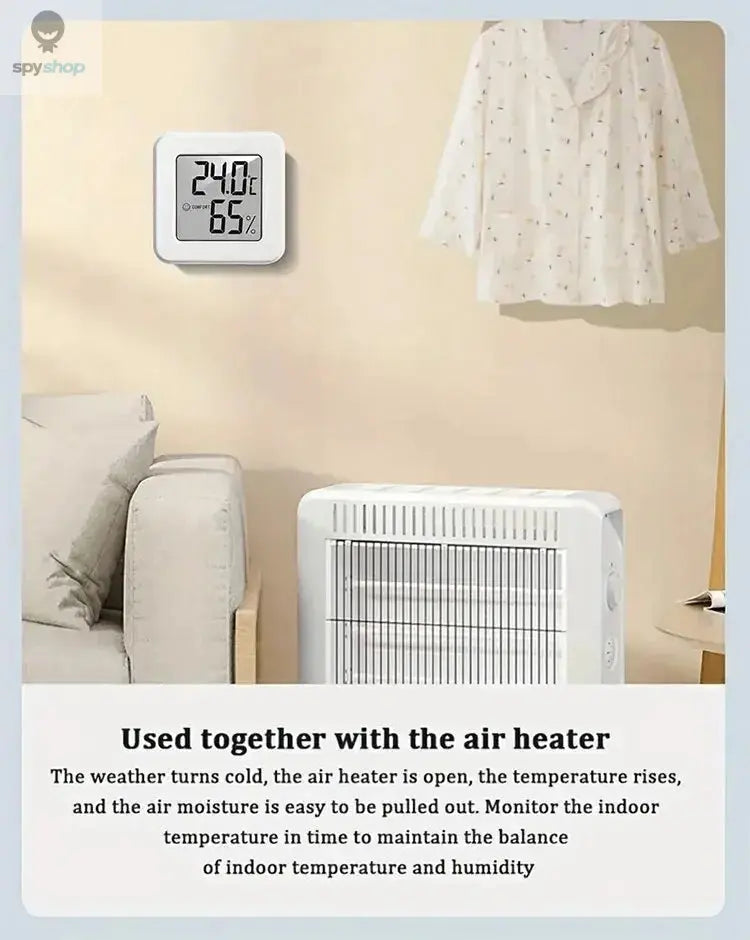 Indoor Mini Temperature and Humidity Meter, Bedroom Temperature Meter, Portable Electronic Digital Display, Humidity and Tempera 