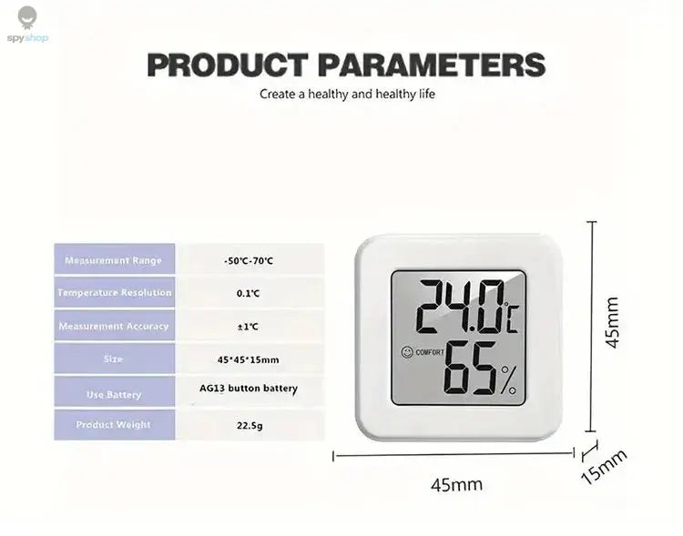 Indoor Mini Temperature and Humidity Meter, Bedroom Temperature Meter, Portable Electronic Digital Display, Humidity and Tempera 