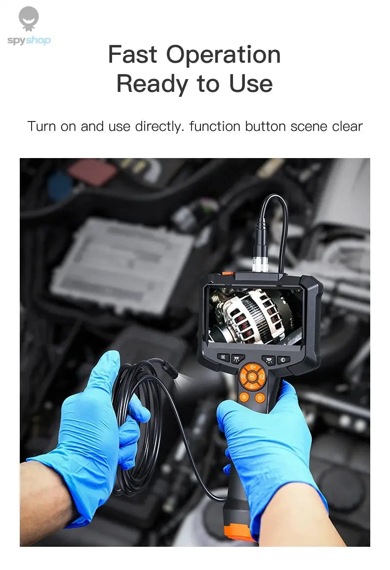 Industrial Endoscope Camera 4.3 "Single Dual Lens HD 1080P Car Inspection Borescope IP67 Waterproof Sewer Camera With LED Spy-shop.com