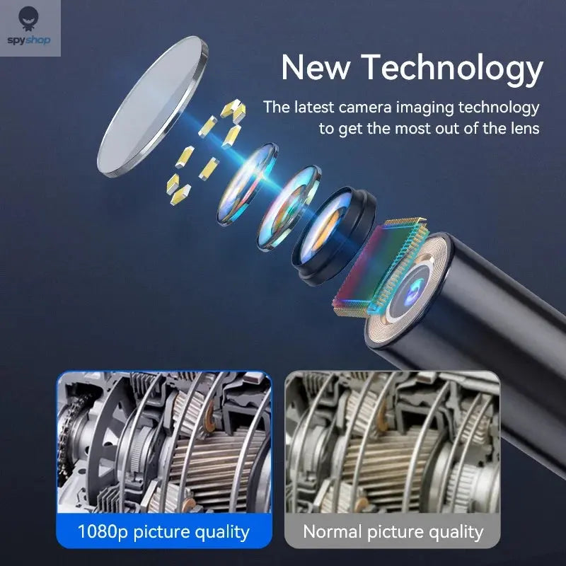 Industrial Endoscope Camera 4.3 "Single Dual Lens HD 1080P Car Inspection Borescope IP67 Waterproof Sewer Camera With LED Spy-shop.com