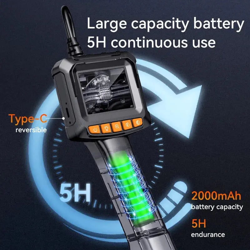 Industrial Endoscope Camera 4.3 "Single Dual Lens HD 1080P Car Inspection Borescope IP67 Waterproof Sewer Camera With LED Spy-shop.com