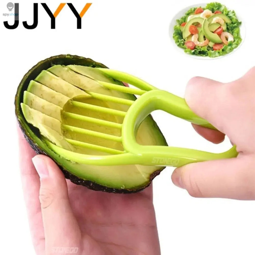 JJYY 3 In 1 Avocado Slicer Shea Corer Butter Fruit Peeler Cutter Pulp Separator Plastic Knife Kitchen Vegetable Tools Spy-shop.com