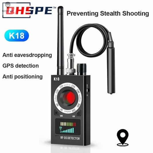 K18 Multi-function Anti-Candid Cam Wireless Lens Device Finder 1MHz-6.5GHz GSM Audio Bug Finder GPS Signal RF Tracker Detect Spy-shop.com