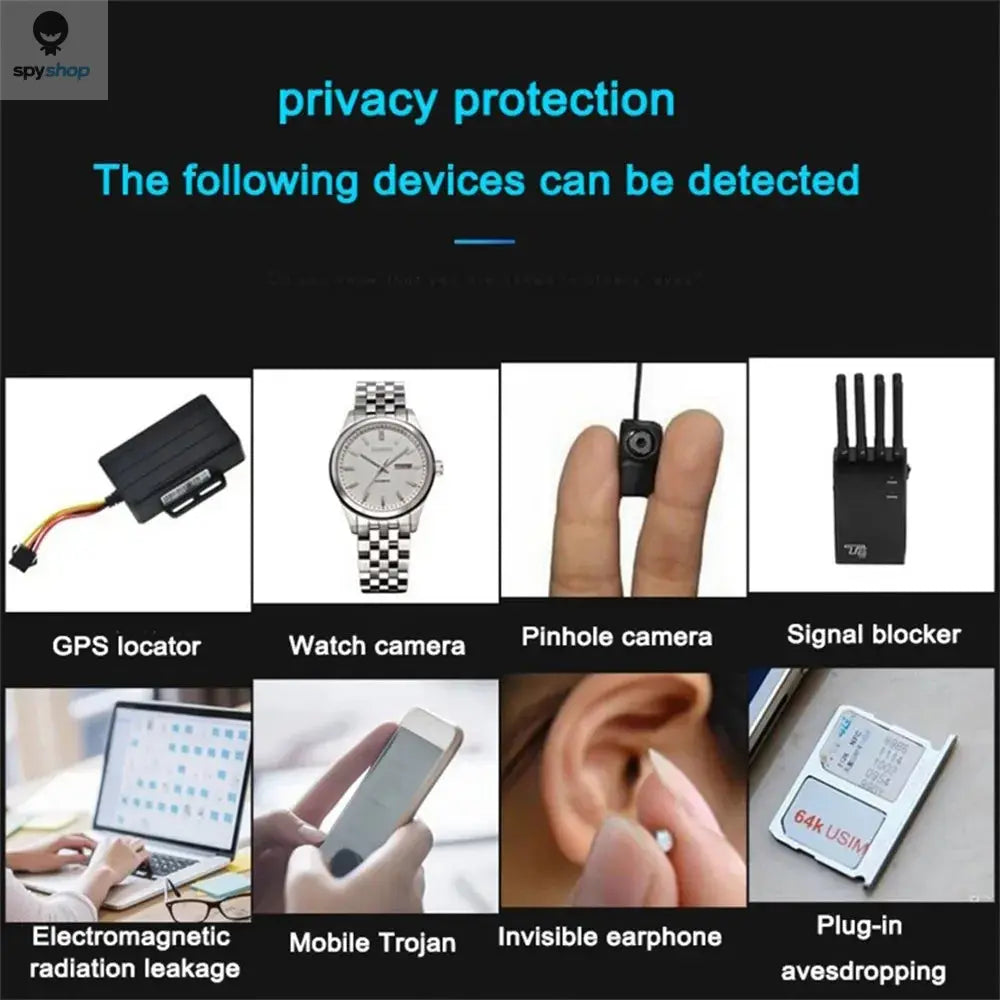 K18 Multi-function Anti-Candid Cam Wireless Lens Device Finder 1MHz-6.5GHz GSM Audio Bug Finder GPS Signal RF Tracker Detect Spy-shop.com