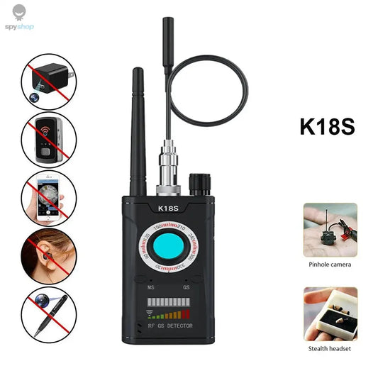K18S Reverse Camera Detector GSM Audio Error Finder GPS Signal Scanner Upgrade RF Tracker Detect Spy-shop.com