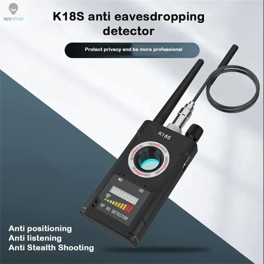 K18S Reverse Camera Detector GSM Audio Error Finder GPS Signal Scanner Upgrade RF Tracker Detect Spy-shop.com