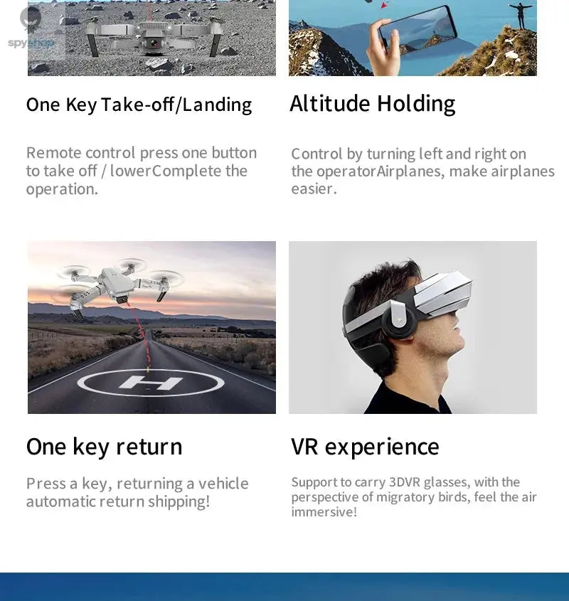 KDBFA 2024 New E88 Pro WIFI FPV Drone Wide Angle HD 4K 1080P Camera Height Hold RC Foldable Quadcopter Dron Helicopter Toys Gift 