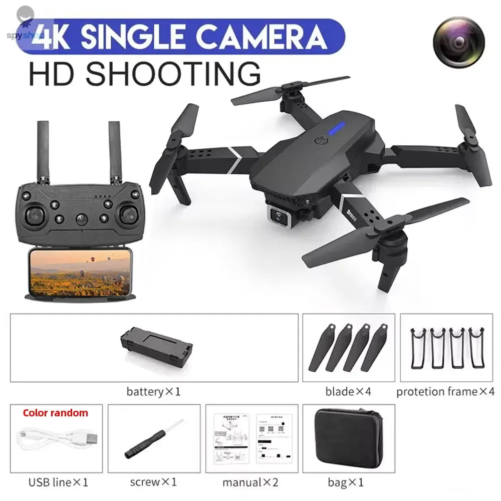 KDBFA 2024 New E88 Pro WIFI FPV Drone Wide Angle HD 4K 1080P Camera Height Hold RC Foldable Quadcopter Dron Helicopter Toys Gift 