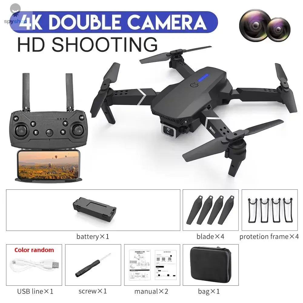 KDBFA 2024 New E88 Pro WIFI FPV Drone Wide Angle HD 4K 1080P Camera Height Hold RC Foldable Quadcopter Dron Helicopter Toys Gift 