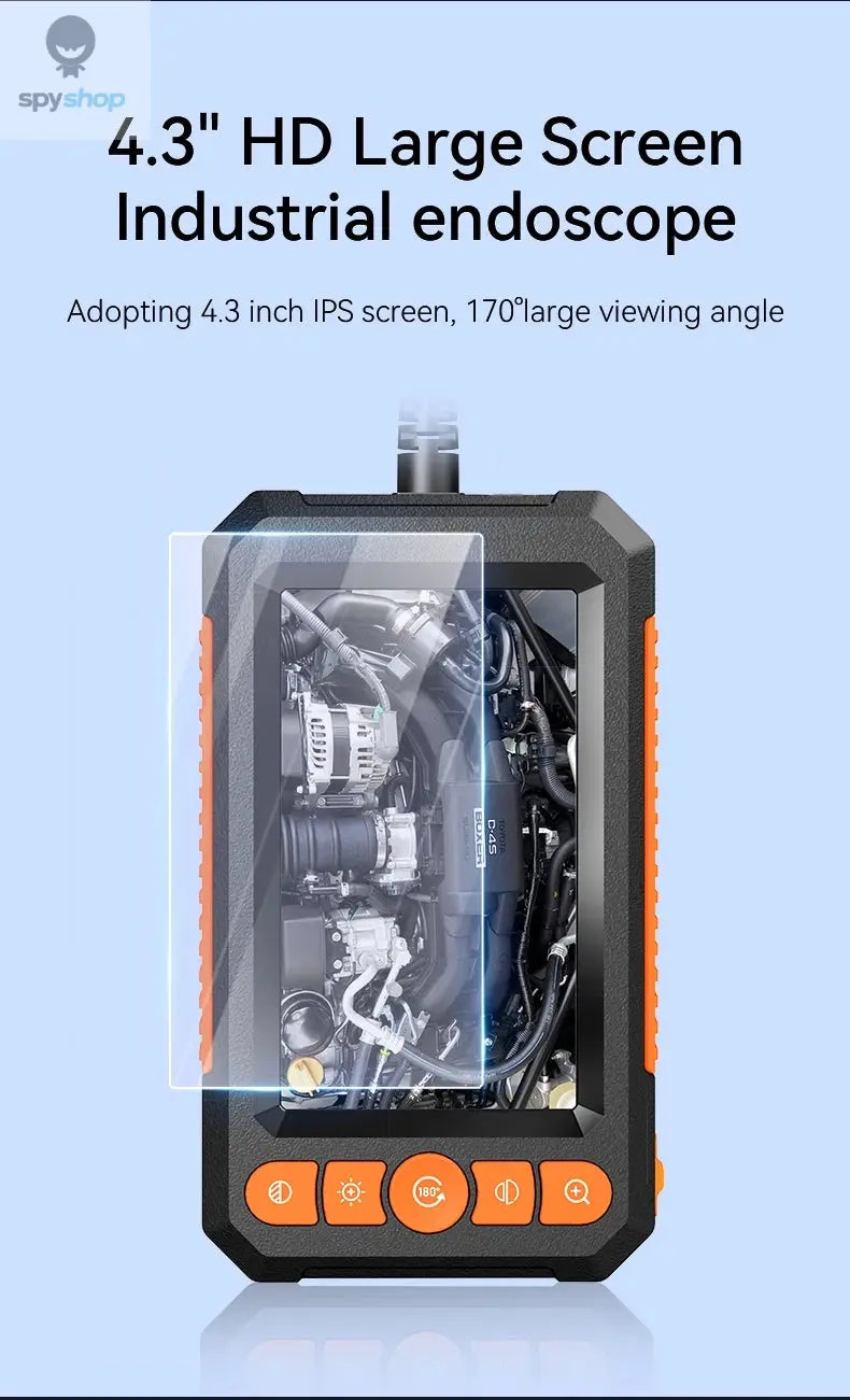 KERUI Industrial Endoscope Camera 4.3 "Single Dual Lens HD 1080P Car Inspection Borescope IP67 Waterproof Sewer Camera With LED Spy-shop.com