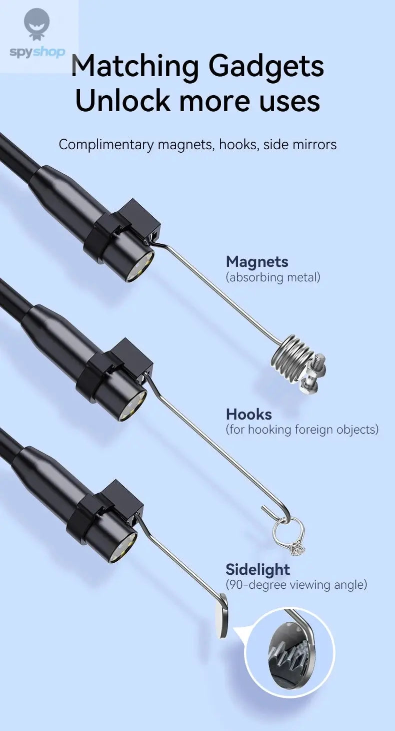 KERUI Industrial Endoscope Camera 4.3 "Single Dual Lens HD 1080P Car Inspection Borescope IP67 Waterproof Sewer Camera With LED Spy-shop.com