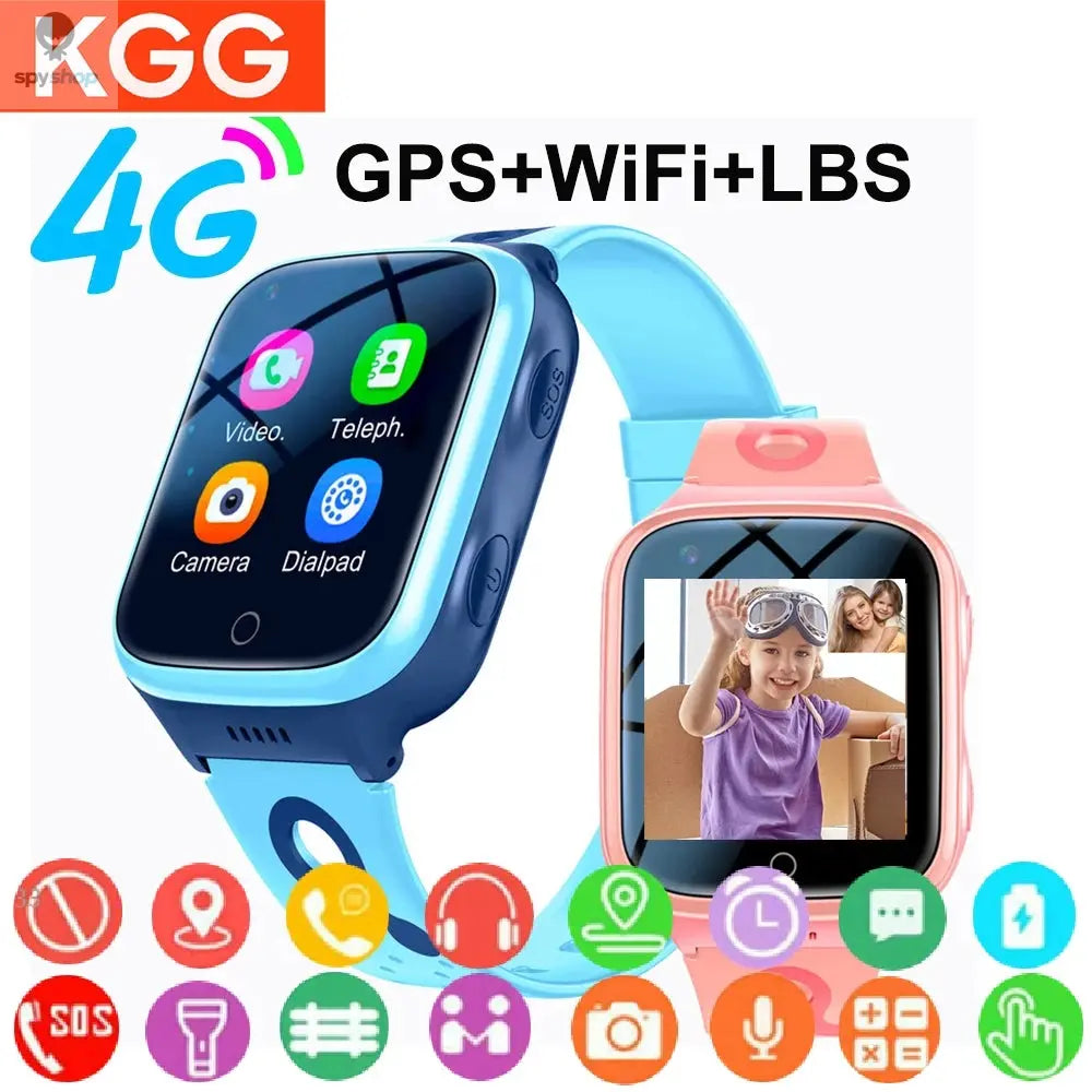 KGG 4G Smart Watch Kids GPS WiFi 1000mAh Video Call Tracker Location SOS Call Back Monitor Phone Watch Smartwatch Children Gifts Spy-shop.com