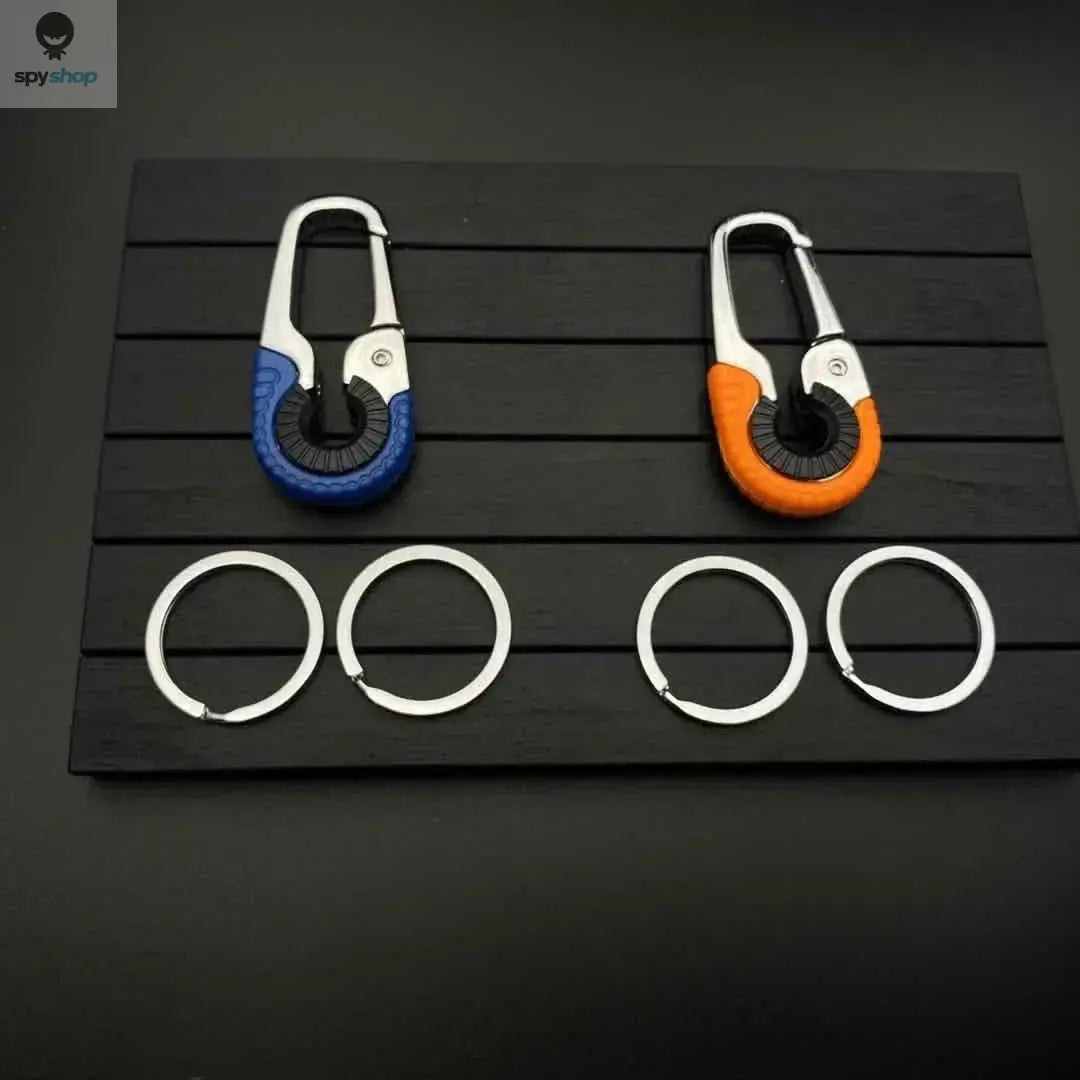 Keychain Buckle for Men Stainless Steel Key Ring Key Chain Hook Outdoor Carabiner Climbing Keyfob Accessories Spy-shop.com
