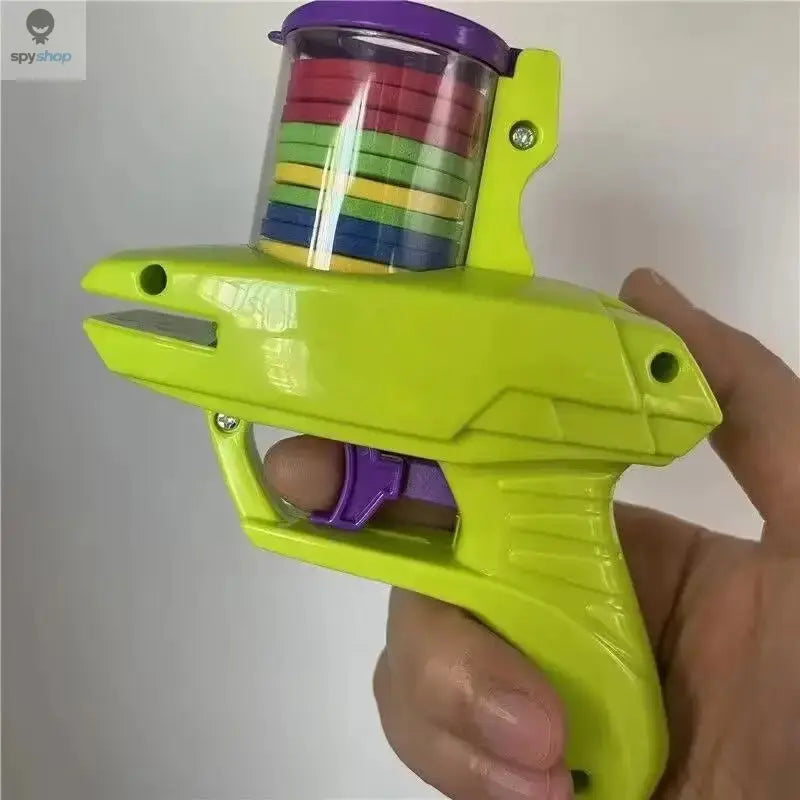 Kids Outdoor Game Foam Disc Gun Toy Flying Disc Shooting Launcher Gun Double Parent-child Interactive Children Toy Spy-shop.com