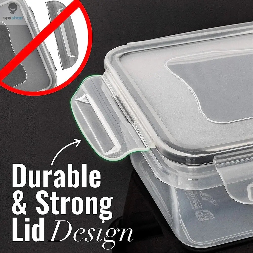 Kitchen Food Contianers Set, Microwave Dishwasher Safe BPA FREE 10pcs 840ML Containers Set With 10stickers and Marker Spy-shop.com