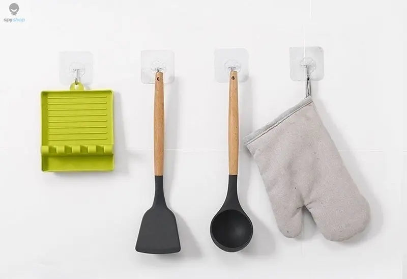 Kitchen Spoon Holders Fork Spatula Rack Shelf Organizer Plastic Chopsticks Holder Non-slip Spoons Pad Spy-shop.com