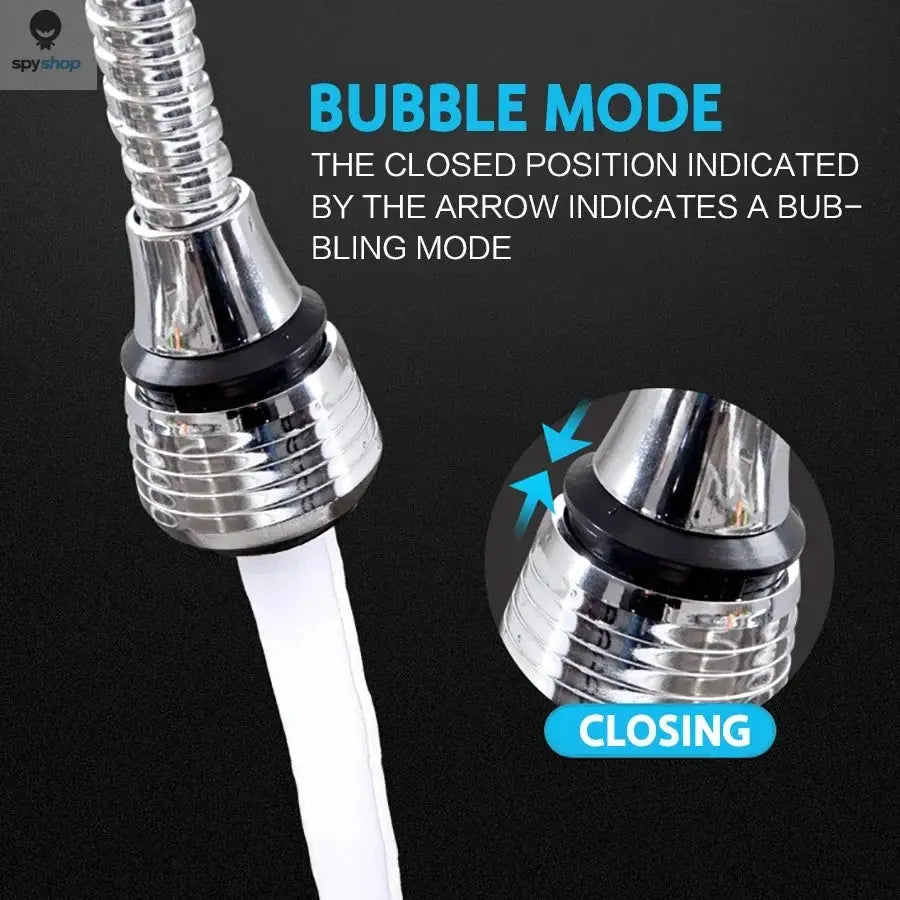 Kitchen Stainless Steel Faucet Sprinkler Water-saving Device Lengthening Rotating Splash Proof Sprinkler Spray Extender Bubbler Spy-shop.com