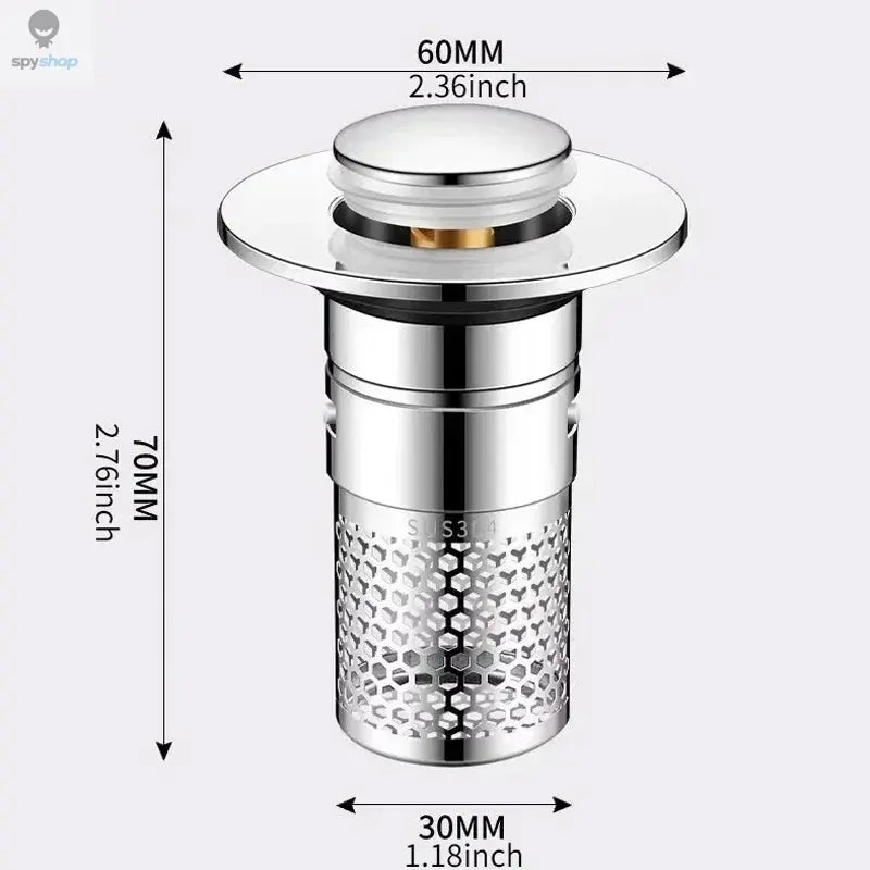 Kitchen Washbasin Sink  ABS Leak Plug Floor Drain Filter Anti Odor Pop-Up Bounce Bounce Core Basin Stopper Hair Sink Strainer Spy-shop.com