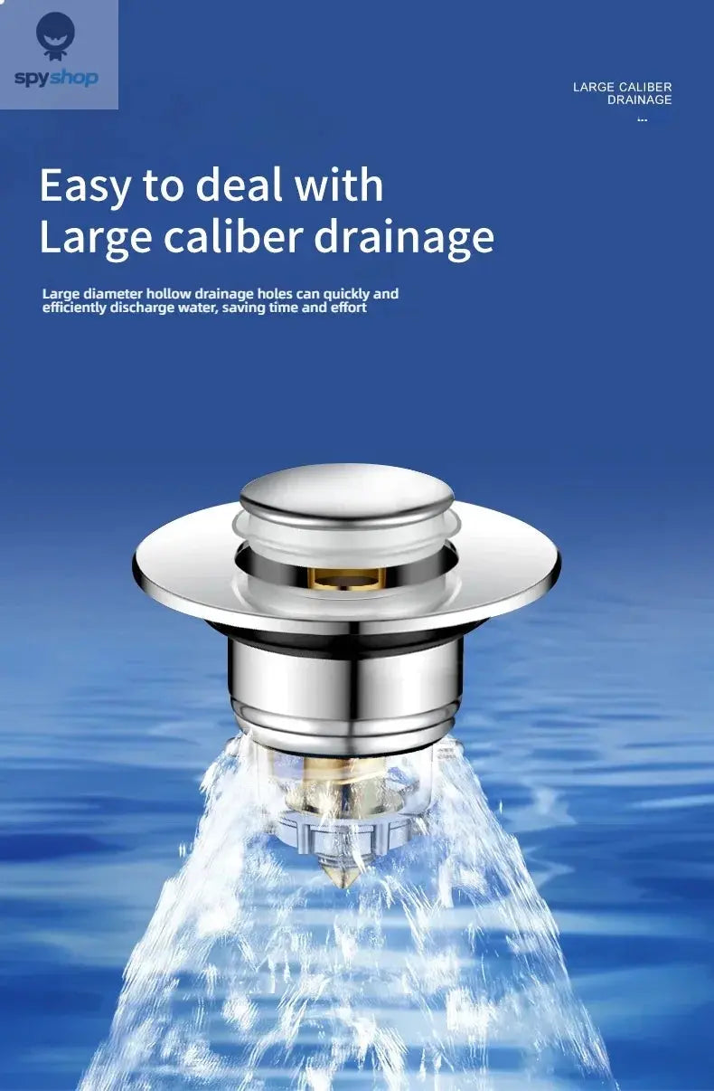Kitchen Washbasin Sink  ABS Leak Plug Floor Drain Filter Anti Odor Pop-Up Bounce Bounce Core Basin Stopper Hair Sink Strainer Spy-shop.com