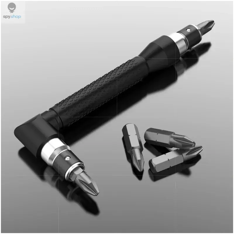 L type 1/4 hexagon screwdriver bit 90 ° double-end handle black 6.35mm wrench tool 