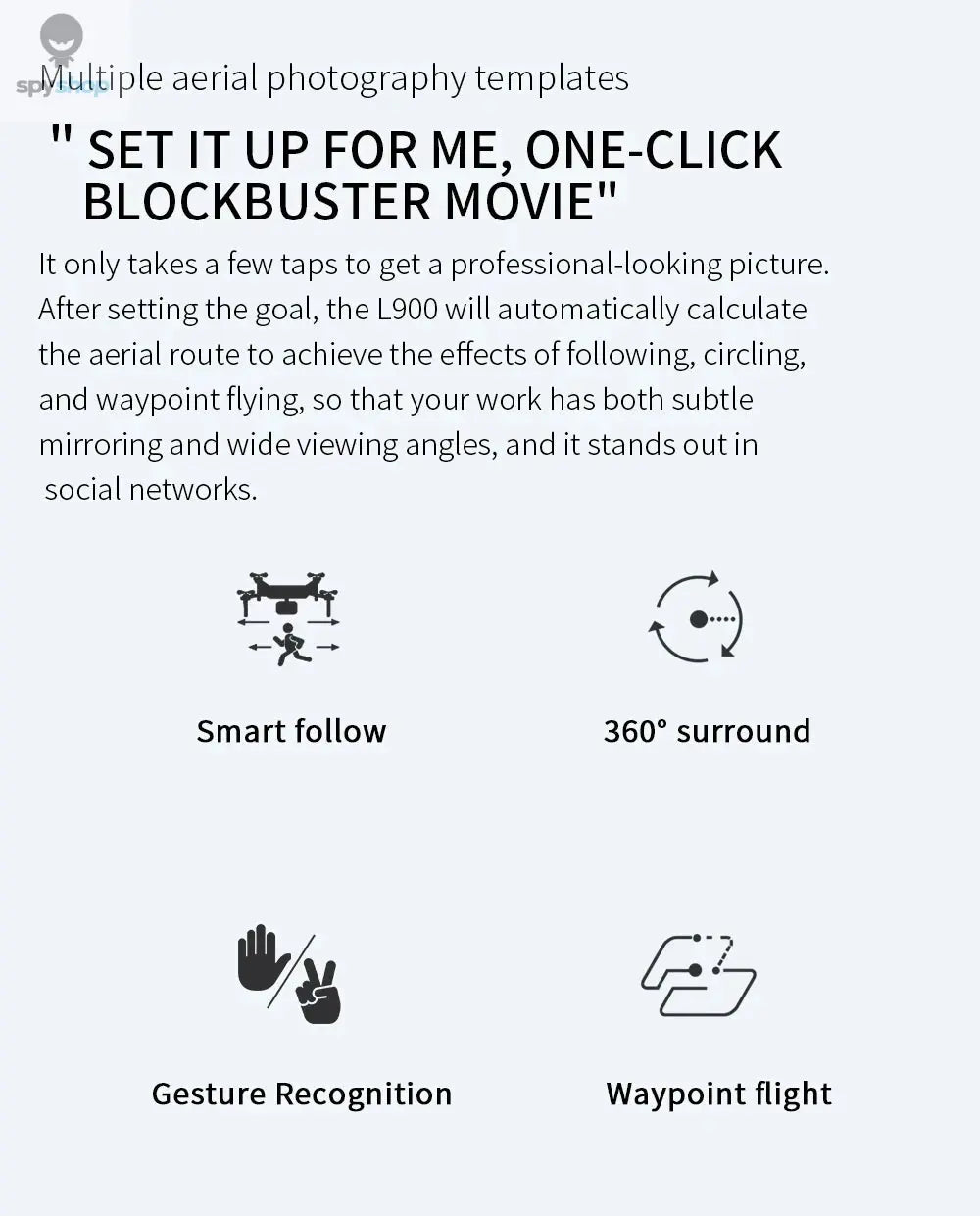 L900 Pro MAX GPS Drone 4K Professional HD Dual Camera 5G Wifi 360° Obstacle Avoidance Brushless Foldable Quadcopter RC Drone Toy 