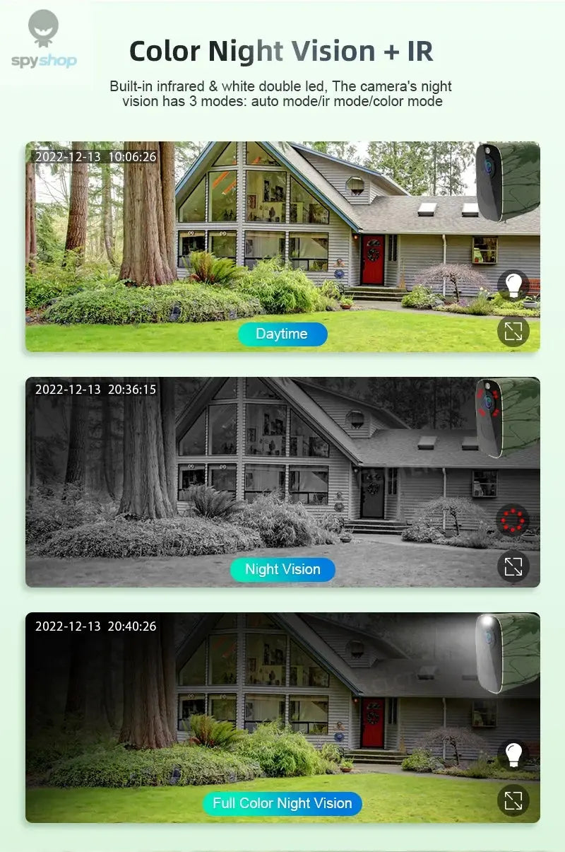 LCLCTEK 4G SIM Card Battery Powered Security Camera Full Color 4MP PIR Detection IP66 Outdoor Wireless CCTV Surveillance Cam Spy-shop.com