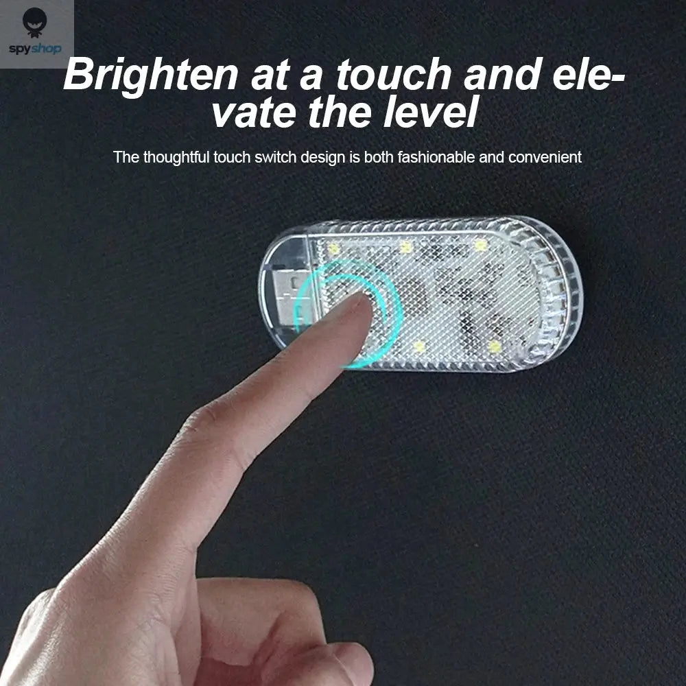 LED Car Mini Touch Light USB Charging Portable Auto Roof Ceiling Reading Night  Lamp Wireless Car Decoration Ambinet Light 