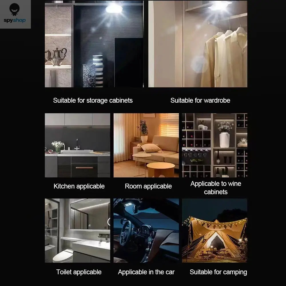 LED Car Mini Touch Light USB Charging Portable Auto Roof Ceiling Reading Night  Lamp Wireless Car Decoration Ambinet Light 