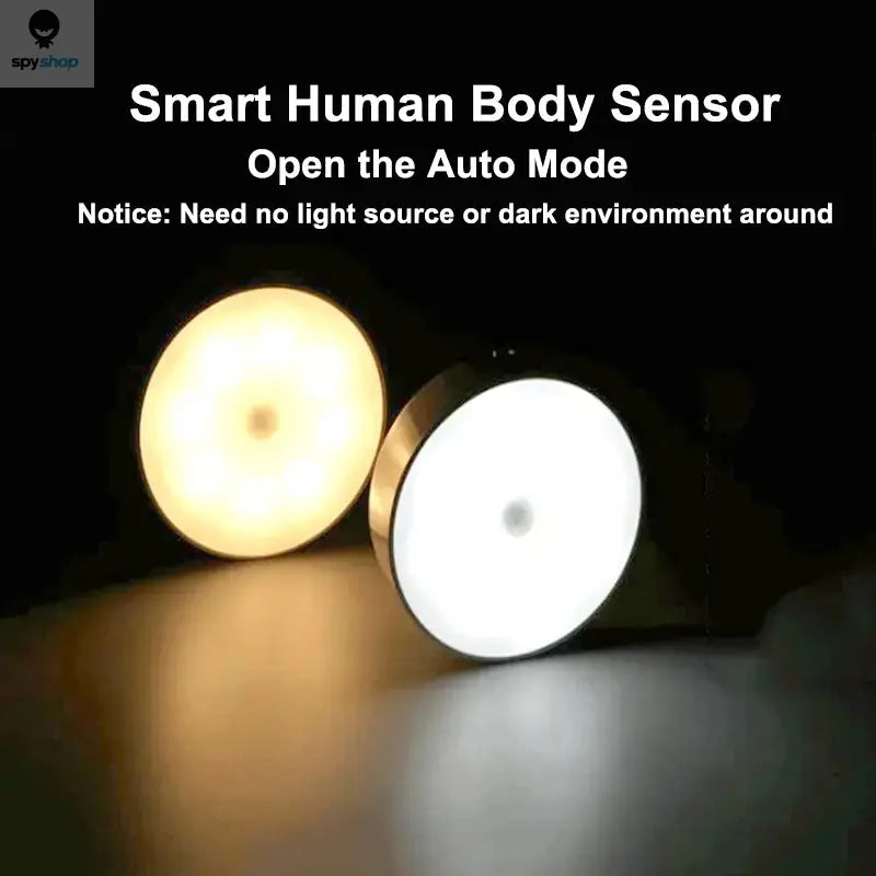LED Smart Human Body Sensor Night Lamp Emergency Automatic Lighting USB Charging Wireless Magentic Suction Use Night Light Spy-shop.com
