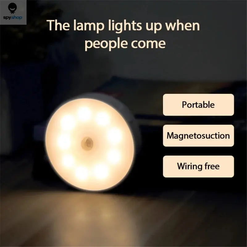 LED Smart Human Body Sensor Night Lamp Emergency Automatic Lighting USB Charging Wireless Magentic Suction Use Night Light Spy-shop.com