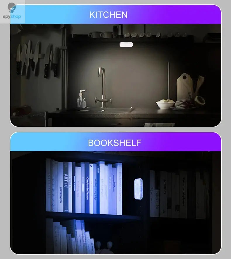 LED Touch Light Mini Wireless Car Interior Lighting Auto Roof Ceiling Reading Lamp for Door Foot Trunk Storage Box USB Charging Spy-shop.com