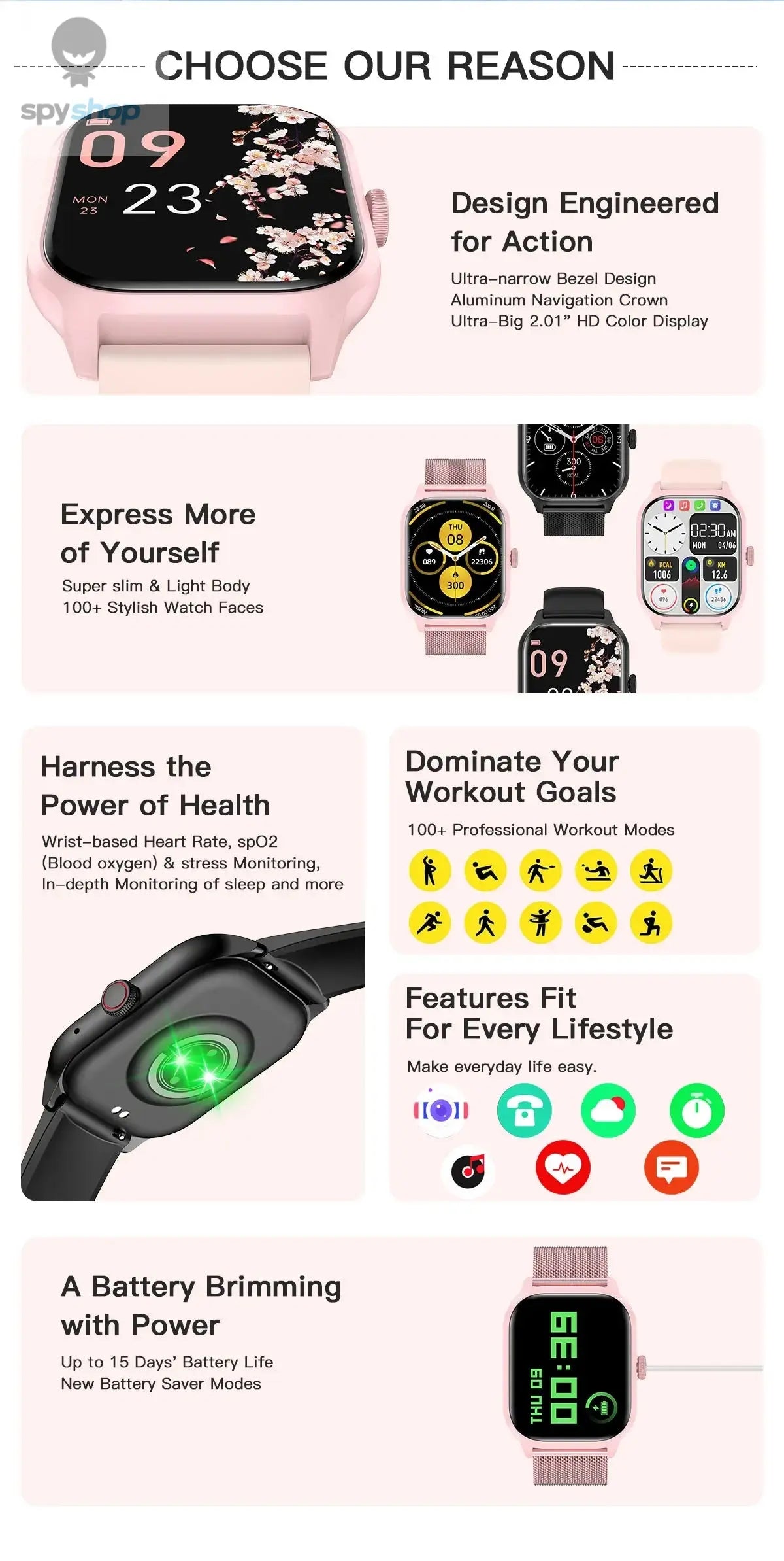 LEMFO LT10 Smart Watch 2024 Android Gift Bluetooth Call Smartwatch 2024 Touch Dial Music Fitness Tracker Sports Watches Spy-shop.com