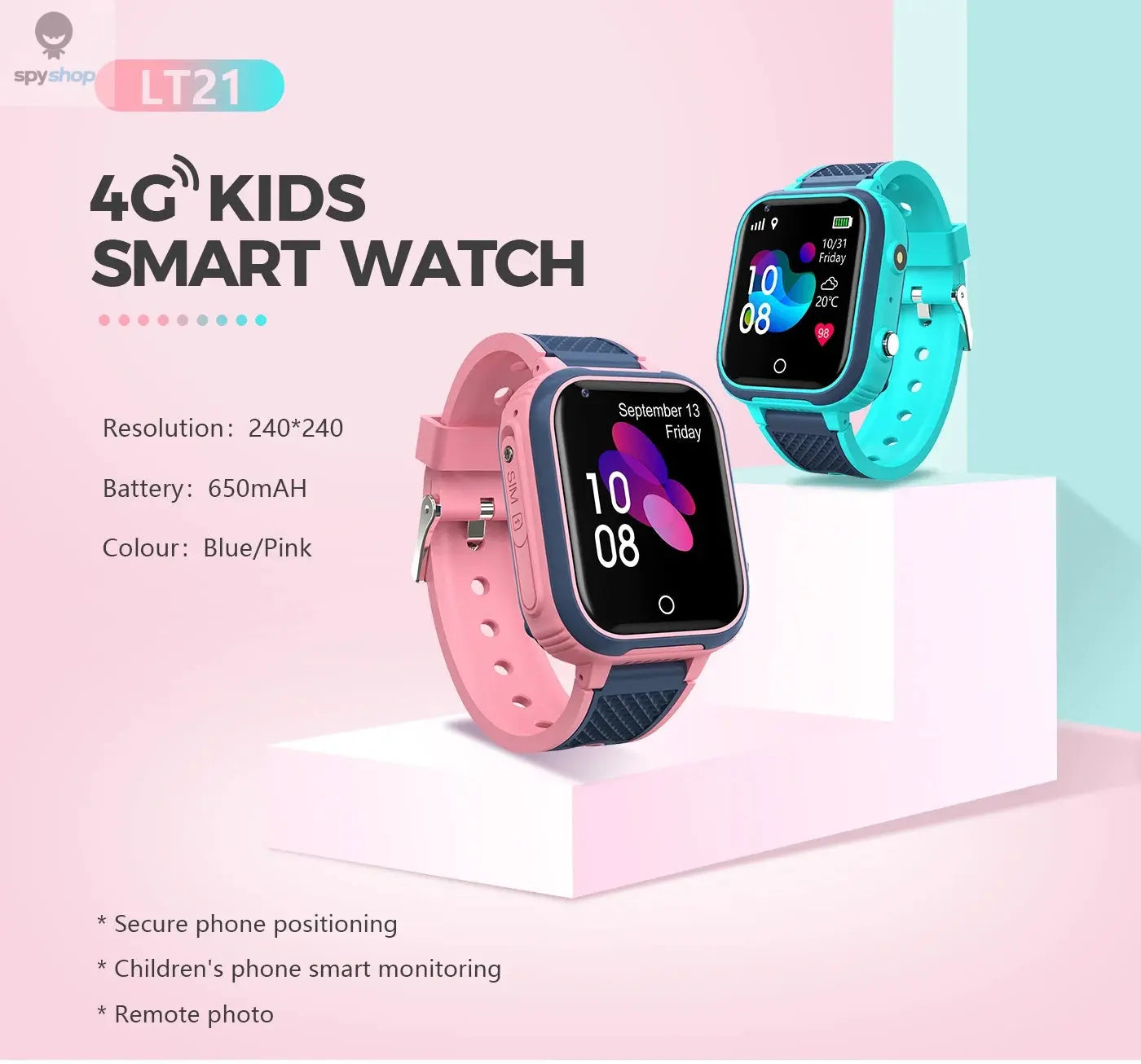 LT21 4G Smart Watch Kids GPS WIFI Video Call SOS IP67 Waterproof Child Smartwatch Camera Monitor Tracker Location Phone Watch Spy-shop.com