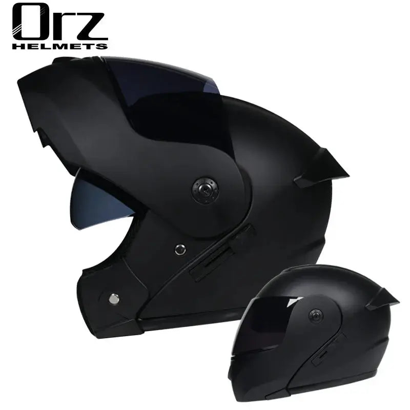 Latest DOT Approved Safety Modular Flip Motorcycle Helmet Voyage Racing Dual Lens Helmet Interior Visor 
