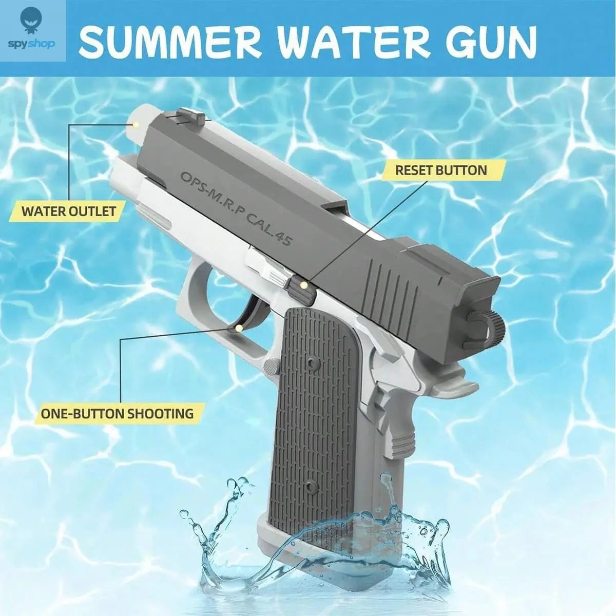 M1911 Water Guns Pistol Toy Squirt Guns, Summer Pool Beach Shooting Games Outdoor Toys, Water Blaster Pistol for Kids Adult Spy-shop.com