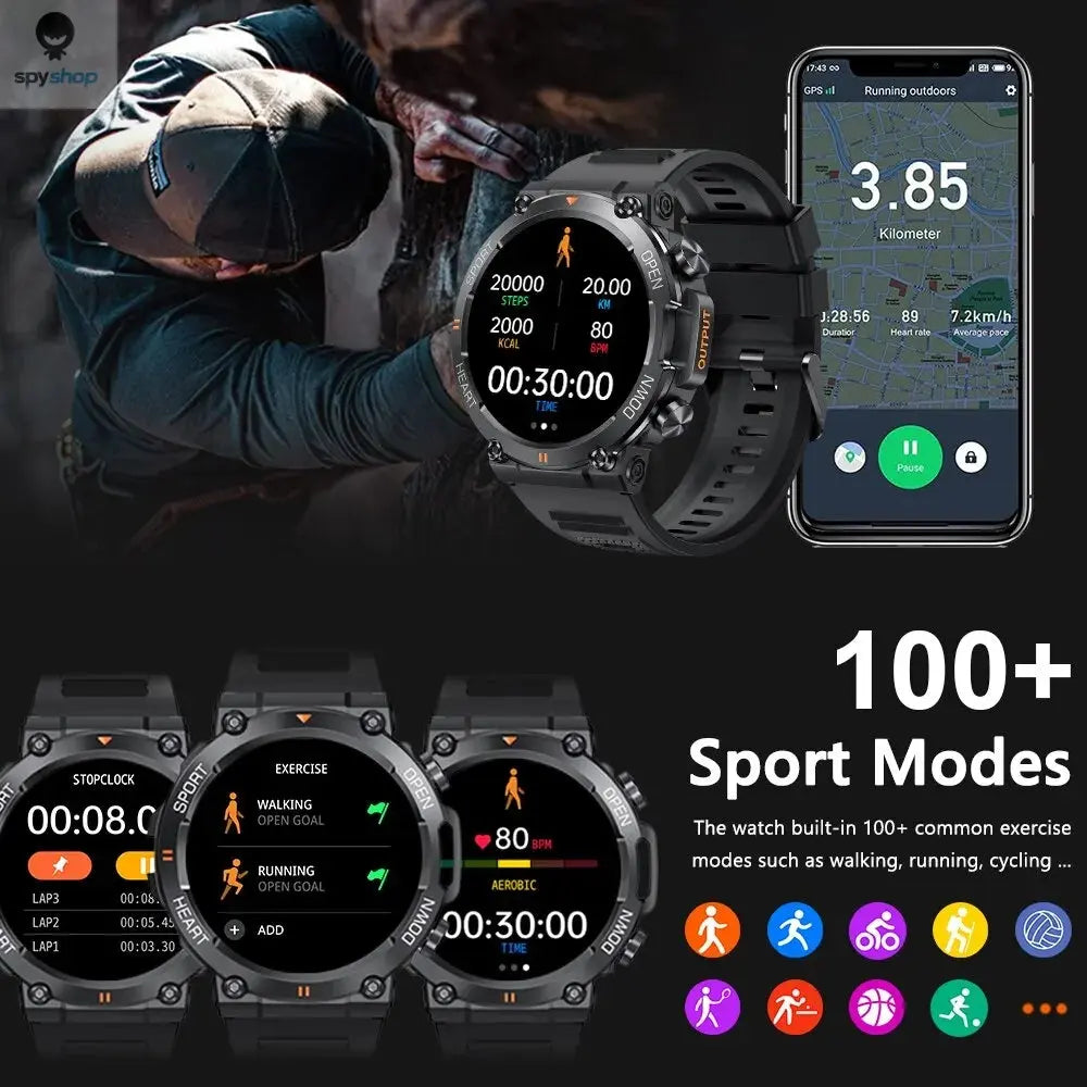 MEVADEN 1.39 Inch HD Bluetooth Call Smart Watch Men Sports Fitness Tracker Heart Monitor 400mAh Smartwatch For Android IOS MD56 Spy-shop.com