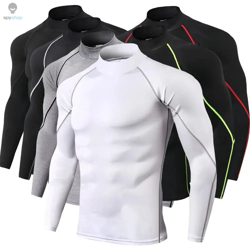 Men Sport T-shirt Quick Dry Bodybuilding Running Shirt Long Sleeve Compression Top Gym T Shirt Men Fitness Tight Rashgard 