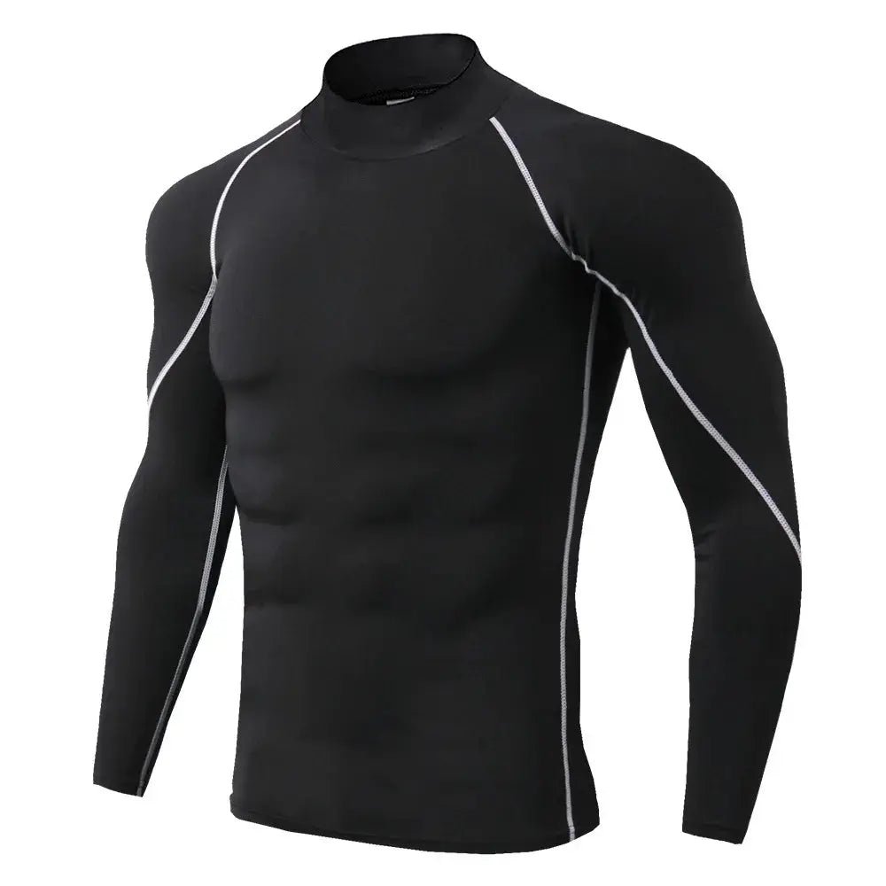 Men Sport T-shirt Quick Dry Bodybuilding Running Shirt Long Sleeve Compression Top Gym T Shirt Men Fitness Tight Rashgard 