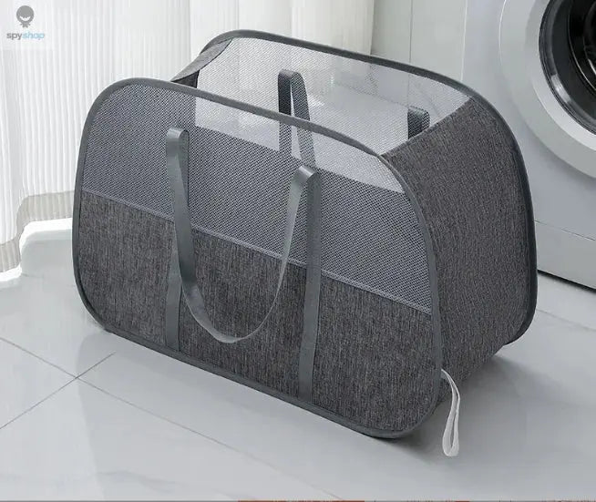 Mesh Pop-up Laundry Basket, Laundry Basket, Foldable Dirty Clothes Storage Basket, Large Capacity Storage Basket Spy-shop.com